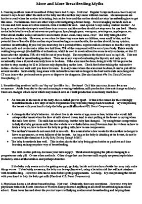 More and More Breastfeeding Myths